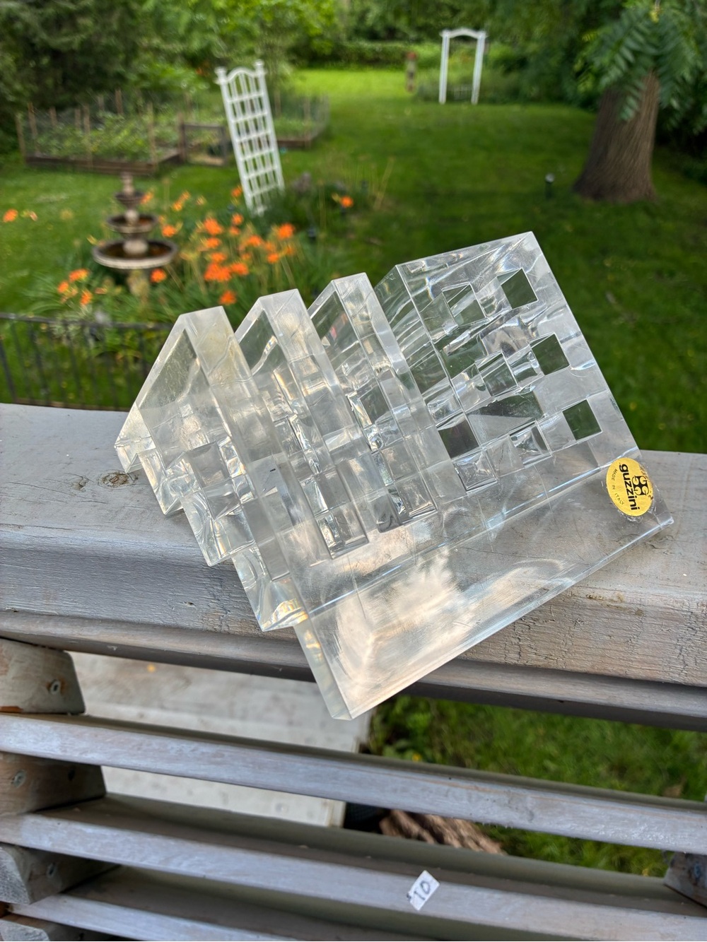 Vintage Guzzini Italian MCM Lucite Desk Organizer